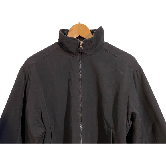 AKWA Black Men’s Vintage Sport Jacket Windbreaker Sz. S (Nylon & Fleece Lining) - Picture 6 of 11
